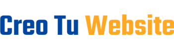 Creo Tu Website logo en azul y anaranjado